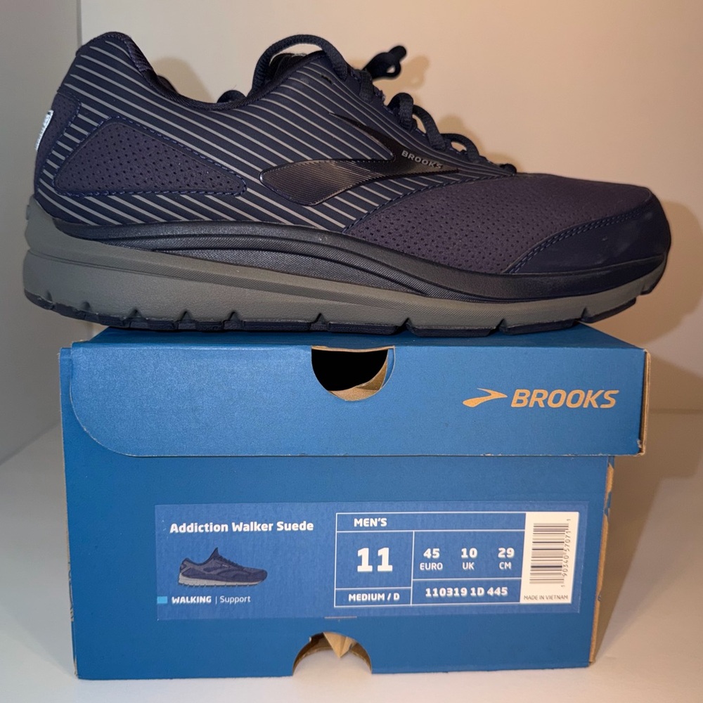 Brooks Addiction Walker Suede Men’s 11 – Peacoat Navy Blue – Excellent!